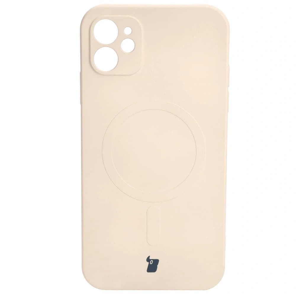 Bizon Case Silicone Magnetic Apple iPhone 11 beige - 2