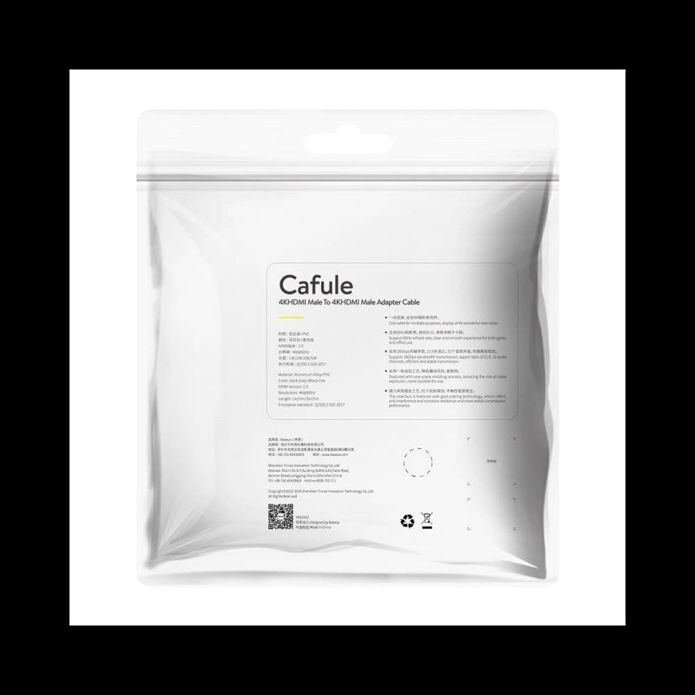 Kabel Baseus Cafule 4KHDMI do 4KHDMI 2m Černý - 7