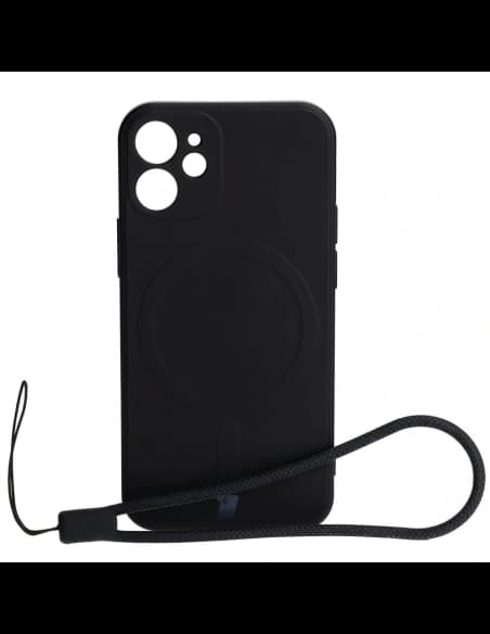 Bizon Case Silicone MagSafe Sq Apple iPhone 12 Mini negru