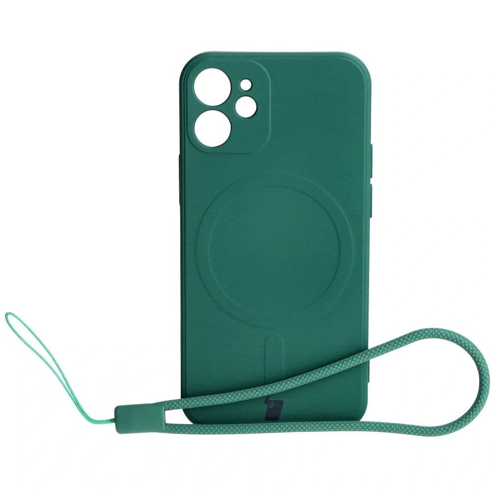 Bizon Case Silicone MagSafe Sq Apple iPhone 12 Mini dark green - 1