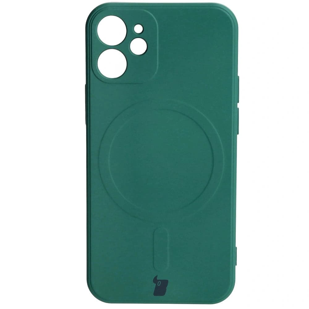 Bizon Case Silicone MagSafe Sq Apple iPhone 12 Mini dark green - 2