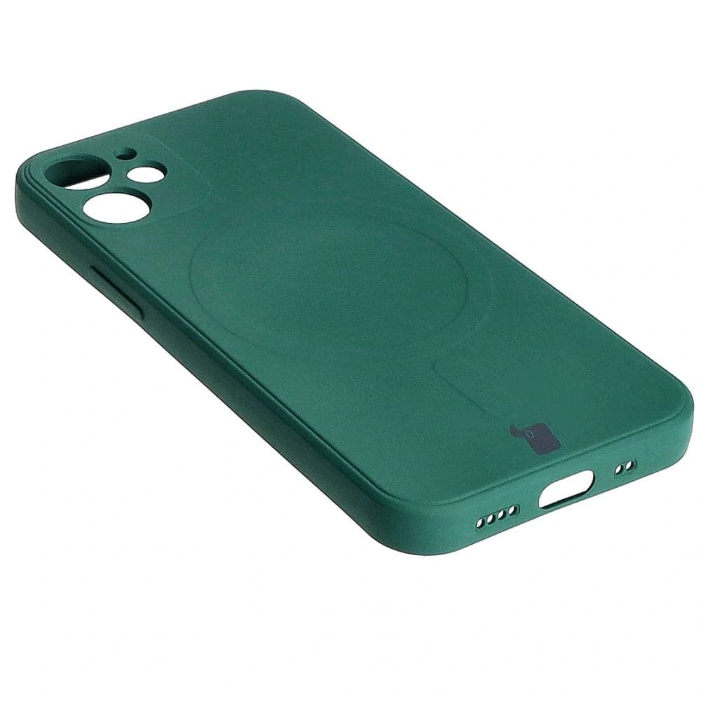 Bizon Case Silicone MagSafe Sq Apple iPhone 12 Mini dark green - 4