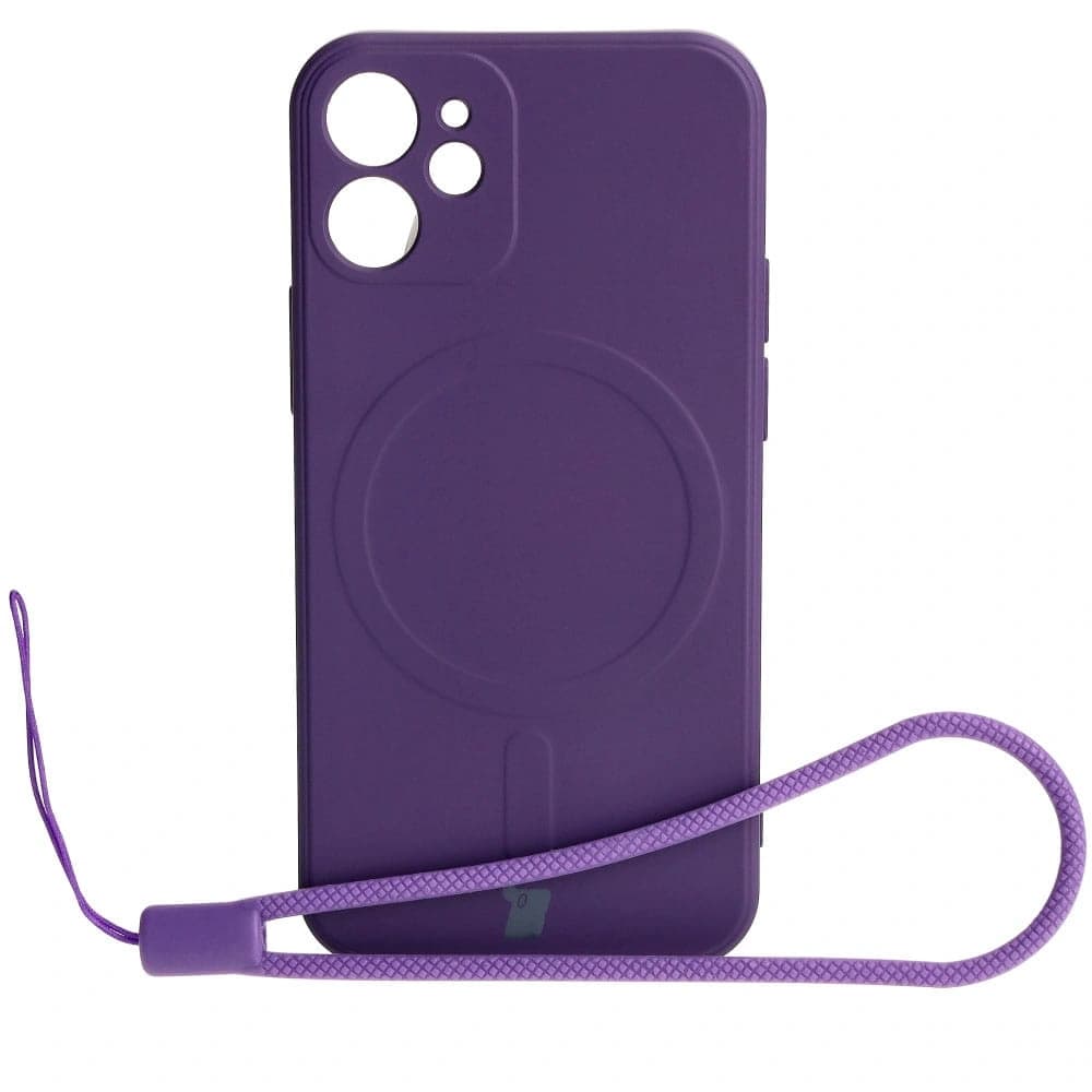 Bizon Case Silicone MagSafe Sq Apple iPhone 12 Mini plum - 1