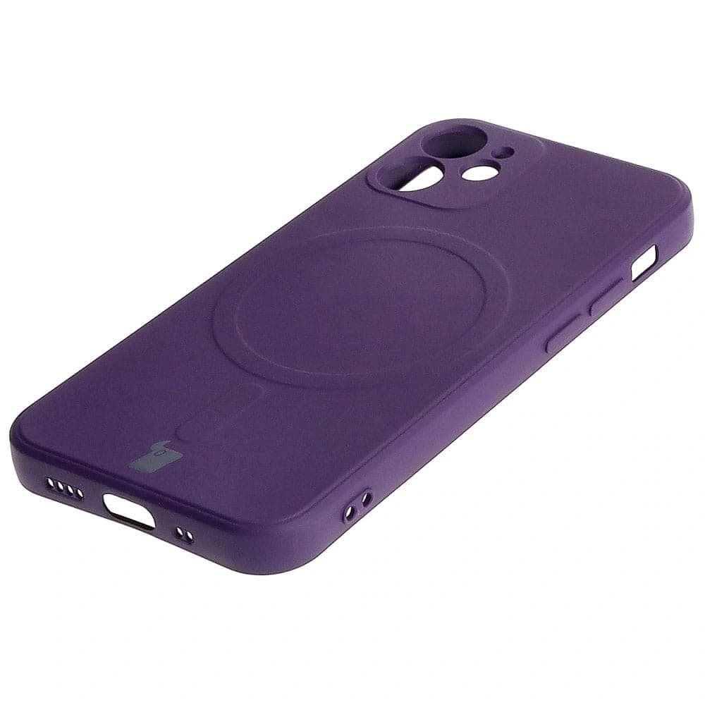 Bizon Case Silicone MagSafe Sq Apple iPhone 12 Mini plum - 3