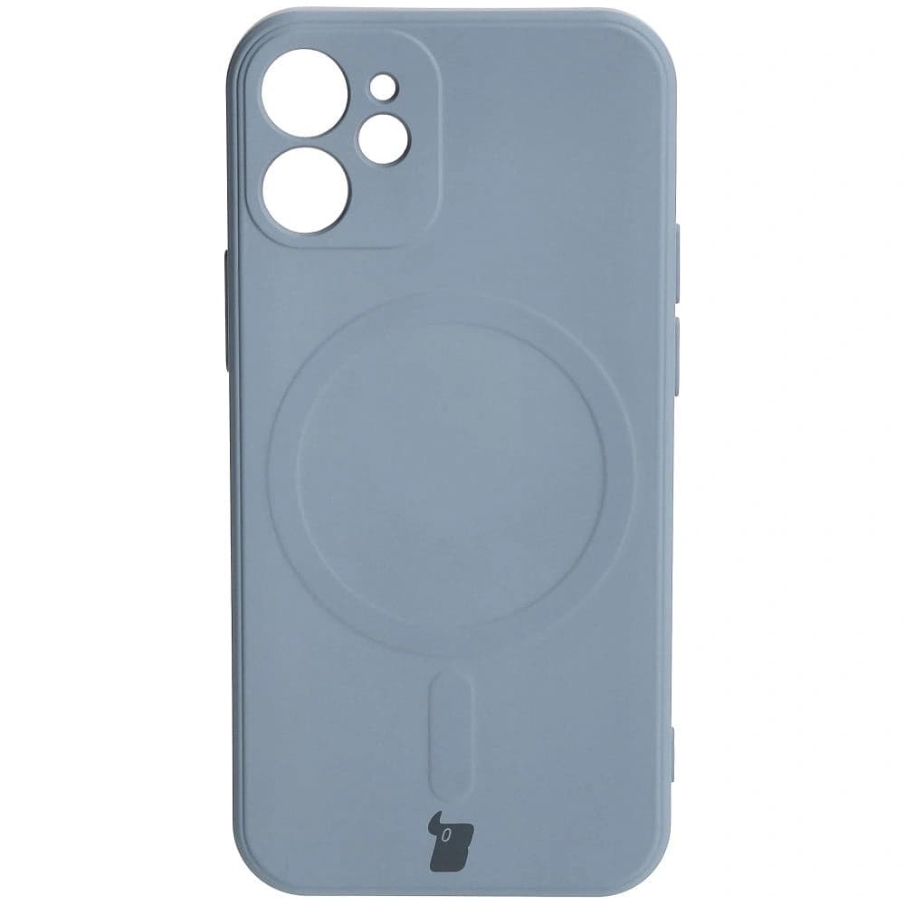 Bizon Case Silikon MagSafe Sq Apple iPhone 12 Mini grau - 2