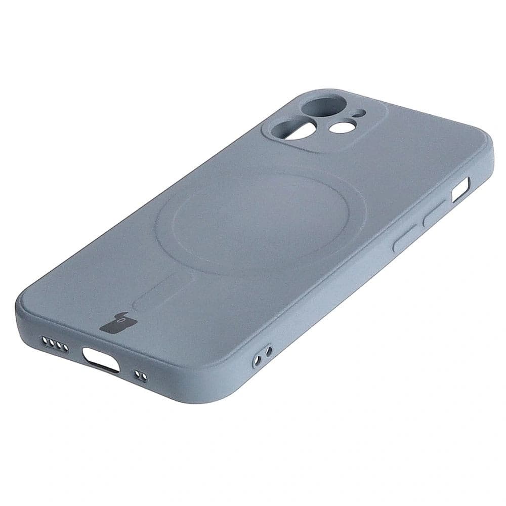 Bizon Case Silikon MagSafe Sq Apple iPhone 12 Mini grau - 3