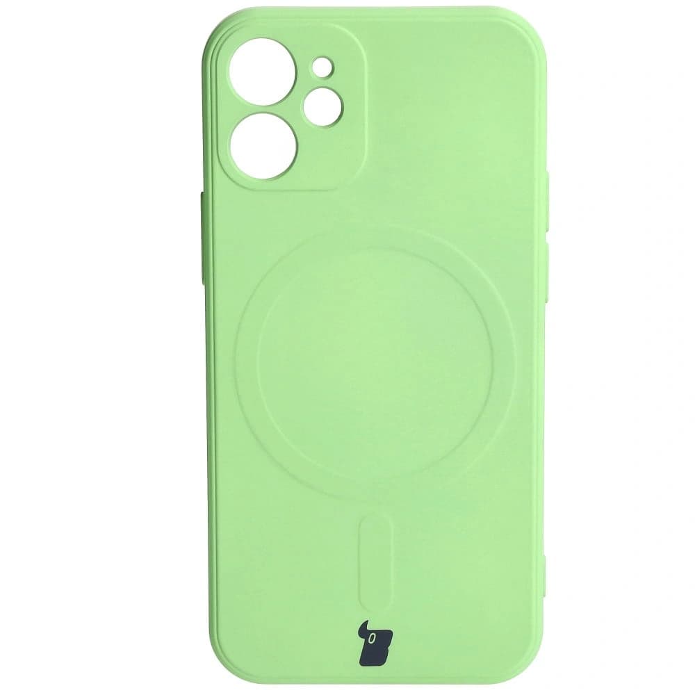 Bizon Case Silicone MagSafe Sq Apple iPhone 12 Mini light green - 2
