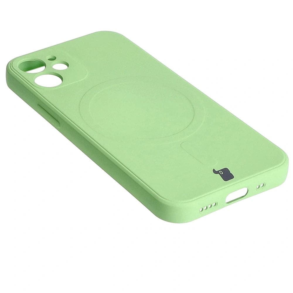 Bizon Case Silicone MagSafe Sq Apple iPhone 12 Mini light green - 3