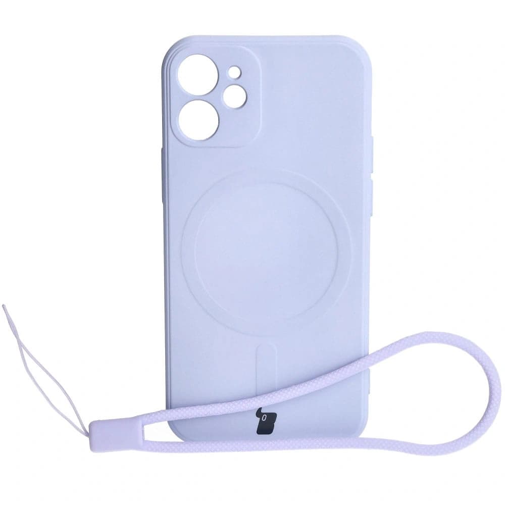 Bizon Case Silicone MagSafe Sq Apple iPhone 12 Mini violet deschis - 1