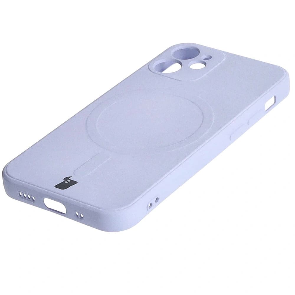 Bizon Case Silicone MagSafe Sq Apple iPhone 12 Mini violet deschis - 3