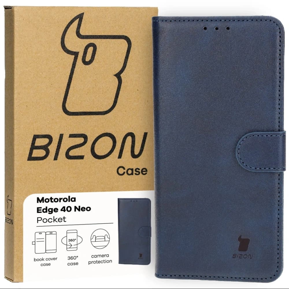 Bizon Case Pocket Motorola Edge 40 Neo navy blue - 1