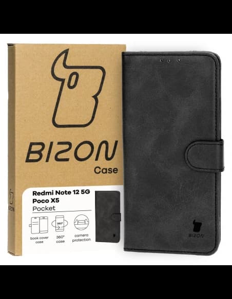 Bizon Case Pocket Xiaomi Redmi Note 12 5G / Xiaomi Poco X5 schwarz