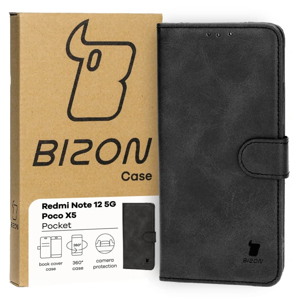 Bizon Case Pocket Xiaomi Redmi Note 12 5G / Xiaomi Poco X5 schwarz - 1