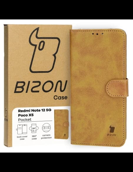 Bizon Case Pocket Xiaomi Redmi Note 12 5G / Xiaomi Poco X5 braun