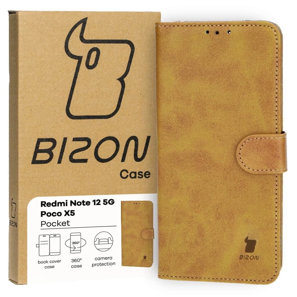 Bizon Case Pocket Xiaomi Redmi Note 12 5G / Xiaomi Poco X5 braun - 1