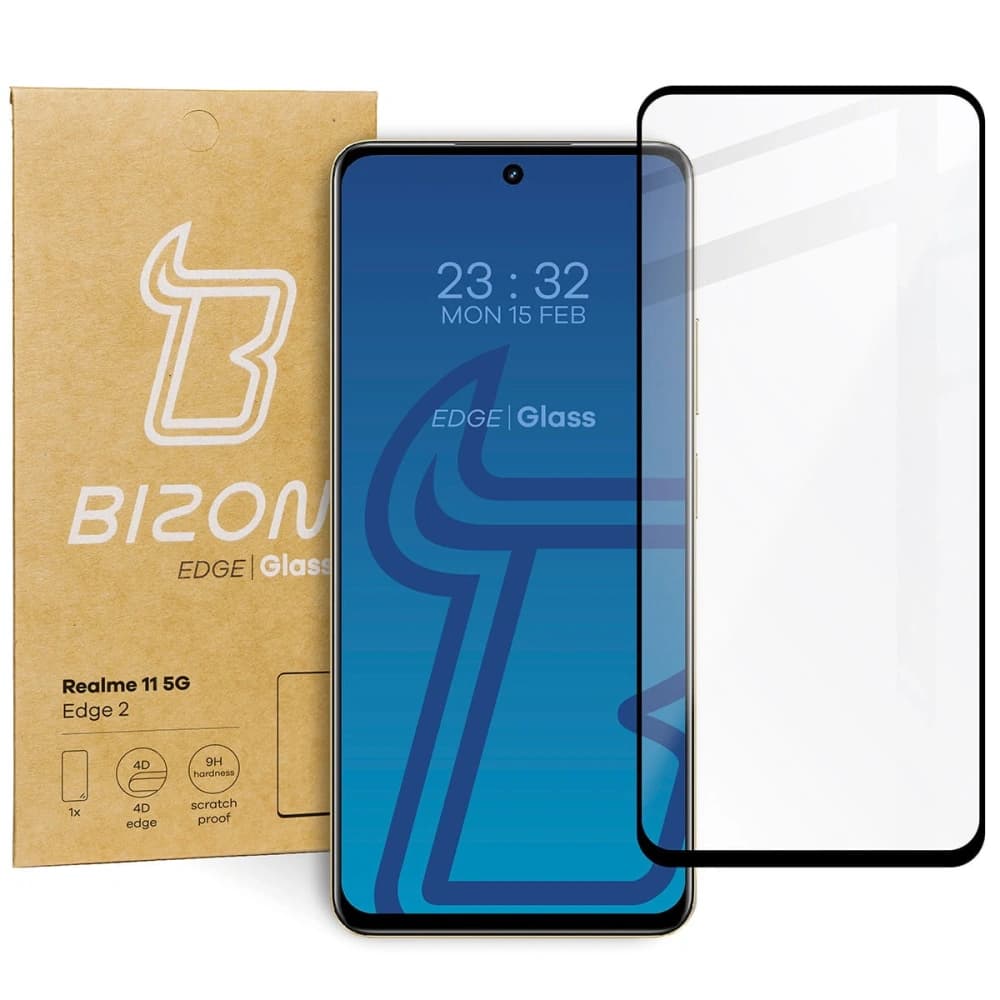 Bizon Glass Edge 2 Realme 11 5G fekete - 1