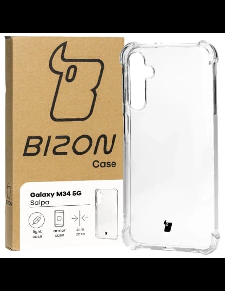 Elastické pouzdro Bizon Case Salpa pro Samsung Galaxy M34 5G průhledné