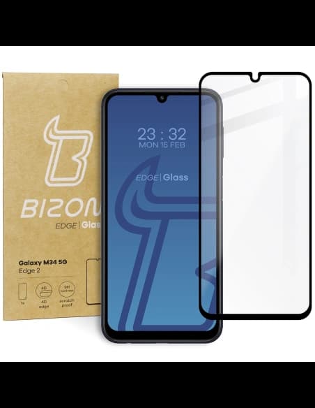 Tvrzené sklo Bizon Glass Edge 2 pro Samsung Galaxy M34 5G černé