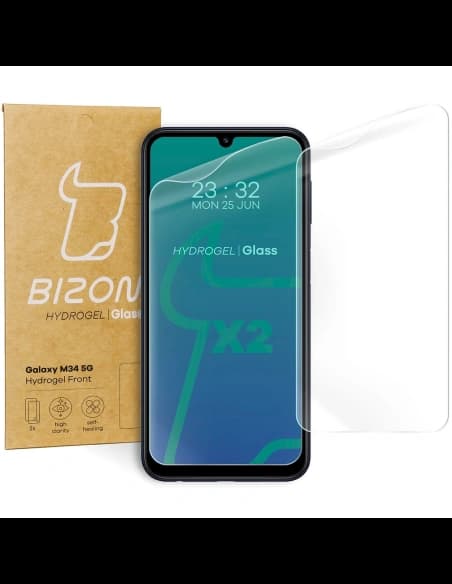 Fólie hydrogelová na displej Bizon Glass Hydrogel Front pro Samsung Galaxy M34 5G [2 PACK]