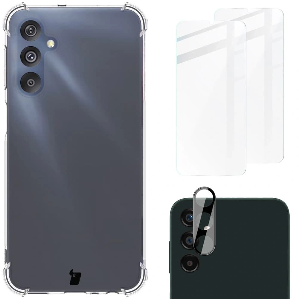 Bizon Case Clear Pack carcasă + 2x sticlă de ecran + sticlă de lentilă Samsung Galaxy M34 5G clar - 1