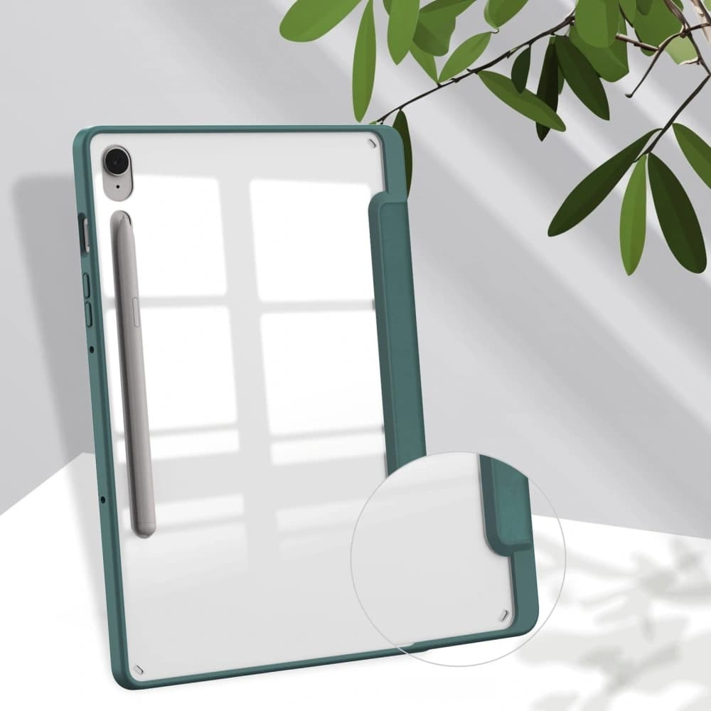 Etui Bizon Case Tab Clear Matt do Samsung Galaxy Tab S9 / S9 FE tmavě zelené - 7