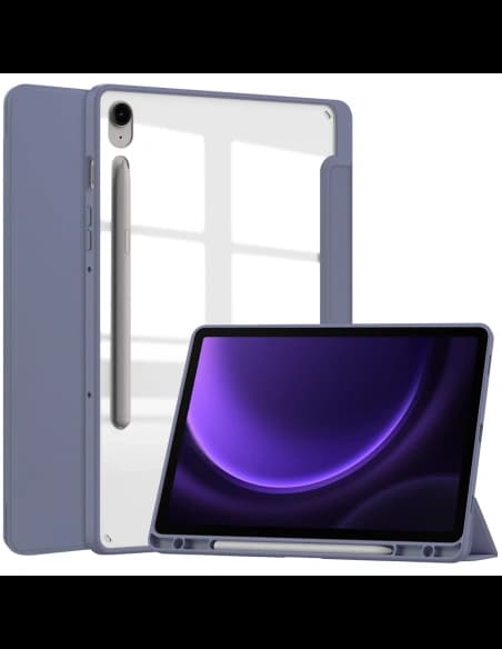 Etui Bizon Case Tab Clear Matt do Samsung Galaxy Tab S9 / S9 FE levandulové