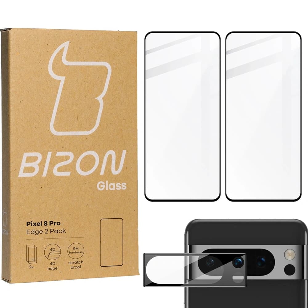 BIZON Edge 2x képernyő üveg + kamera üveg Pixel 8 Pro - 1
