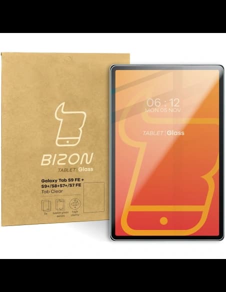 Bizon Glass Tab Klar Samsung Galaxy Tab S10 Plus/S9 FE Plus/S9 Plus/S8 Plus/S7 Plus/S7 FE [2 PACK]