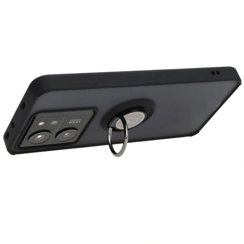 Bizon Case Hybrid Ring Xiaomi 13T Pro / 13T rauchig mit einem schwarzen Rahmen - 5