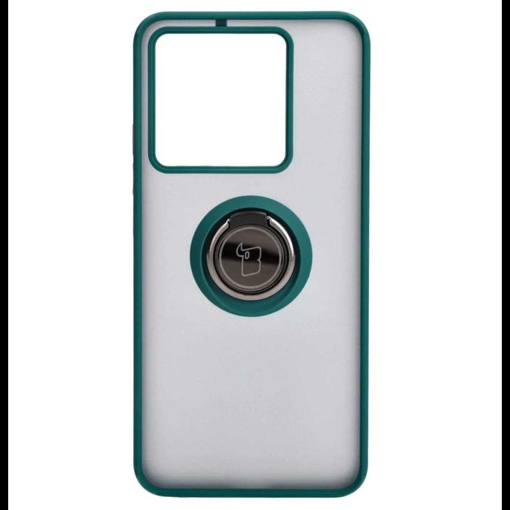 Bizon Case Hybrid Ring Xiaomi 13T Pro / 13T smoky with a dark green frame - 2