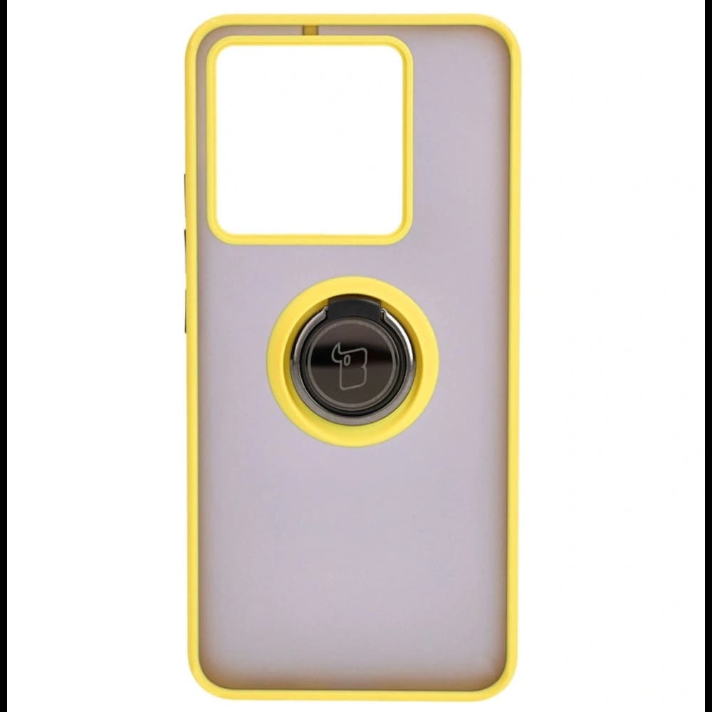 Bizon Case Hybrid Ring Xiaomi 13T Pro / 13T rauchig mit einem gelben Rahmen - 2
