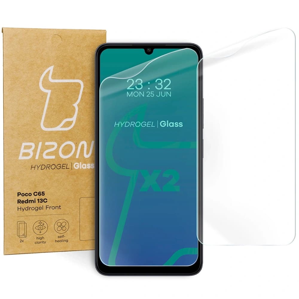 Bizon Glass Hydrogel Előlap Redmi 13C/13C 5G/Poco C65 [2 PACK] - 1