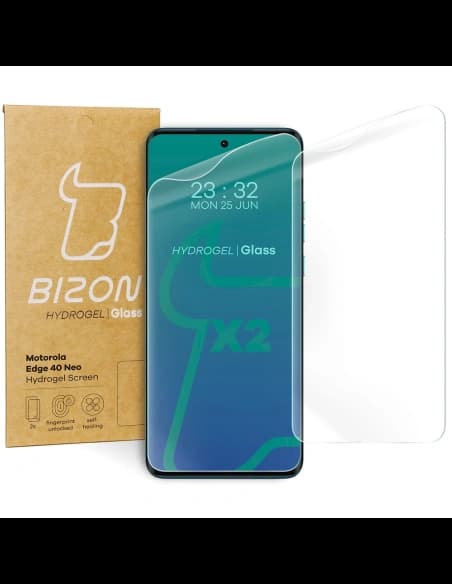 Bizon Glass Hydrogel Front Motorola Edge 40 Neo [2 PACK]