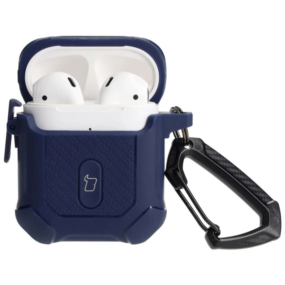 Bizon Case Headphone Armor Apple Airpods 1/2 sötétkék - 3