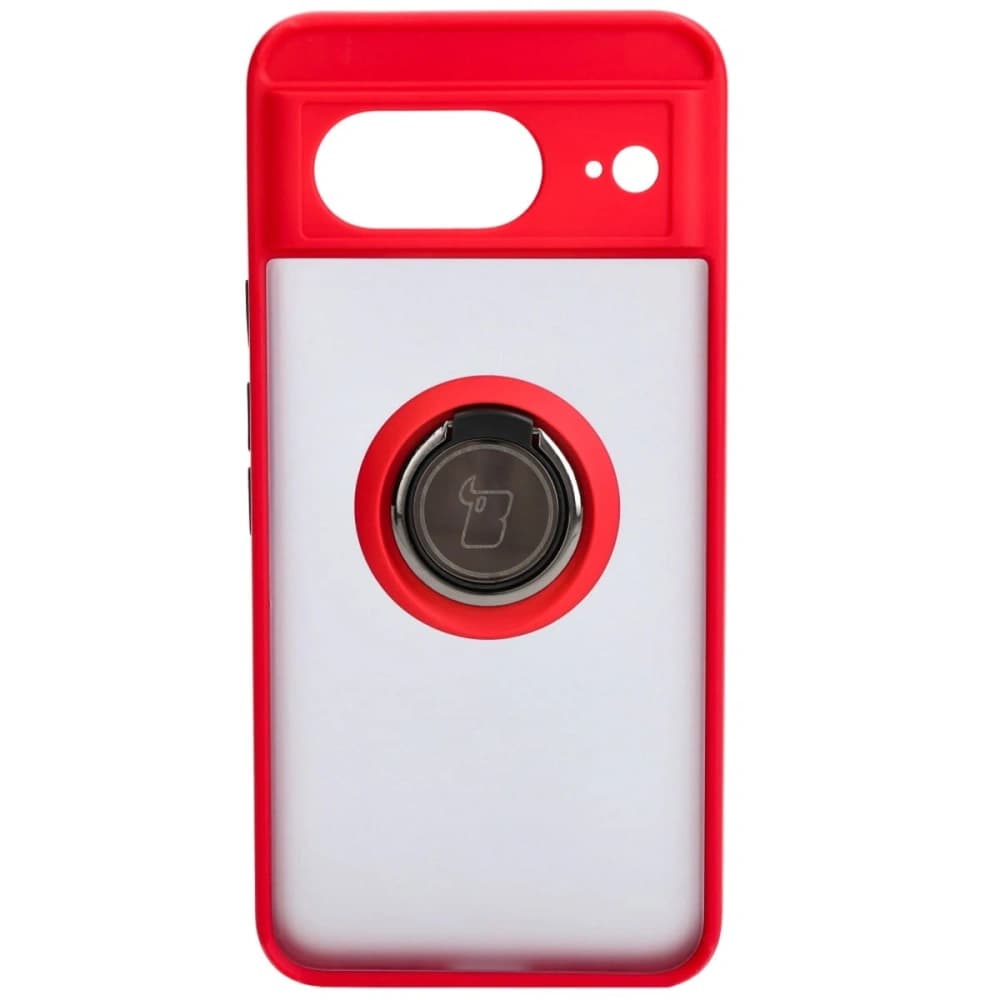 Bizon Case Hybrid Ring Google Pixel 8 fumurie cu un cadru roșu - 2