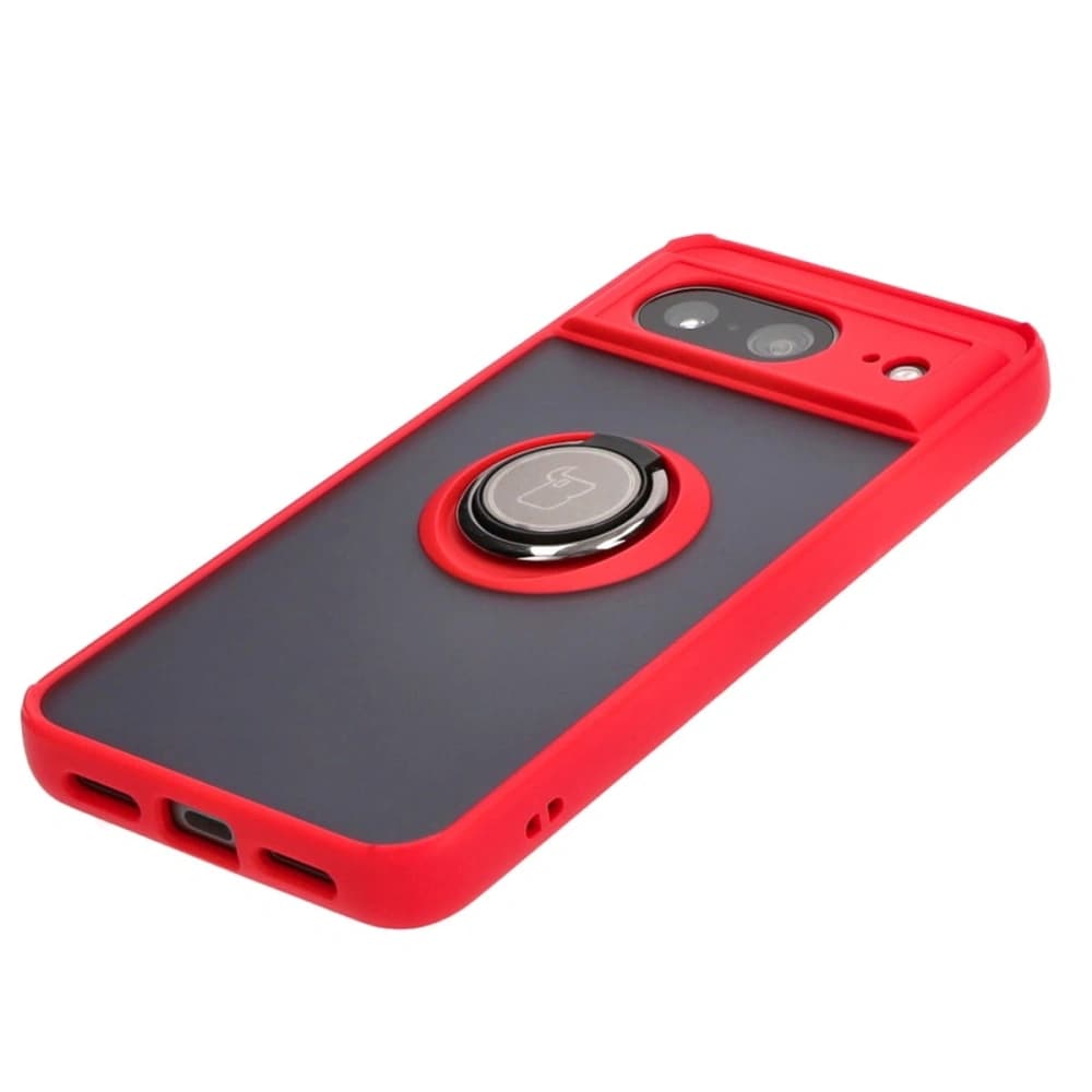 Bizon Case Hybrid Ring Google Pixel 8 fumurie cu un cadru roșu - 3