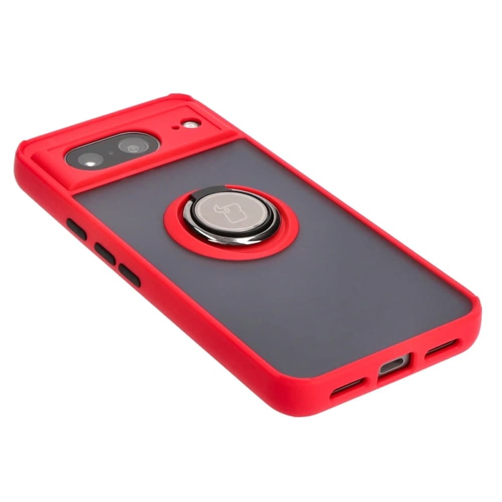 Bizon Case Hybrid Ring Google Pixel 8 fumurie cu un cadru roșu - 4