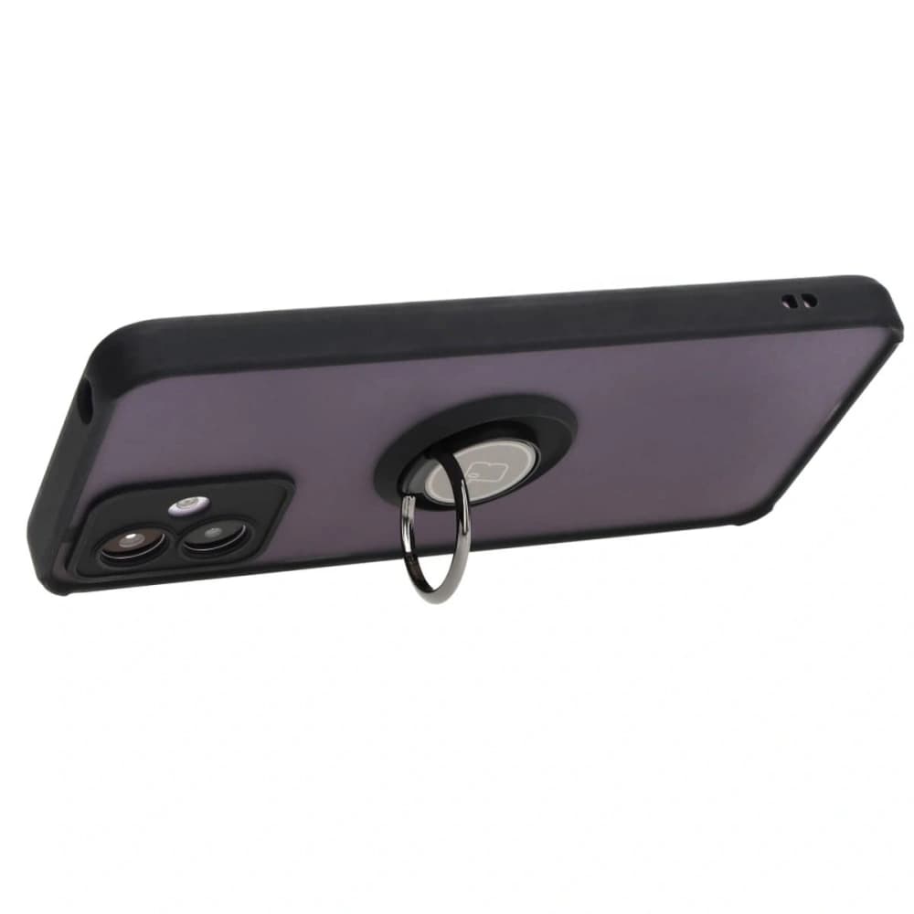 Bizon Case Hybrid Ring Motorola Moto G14 füstös fekete kerettel - 5