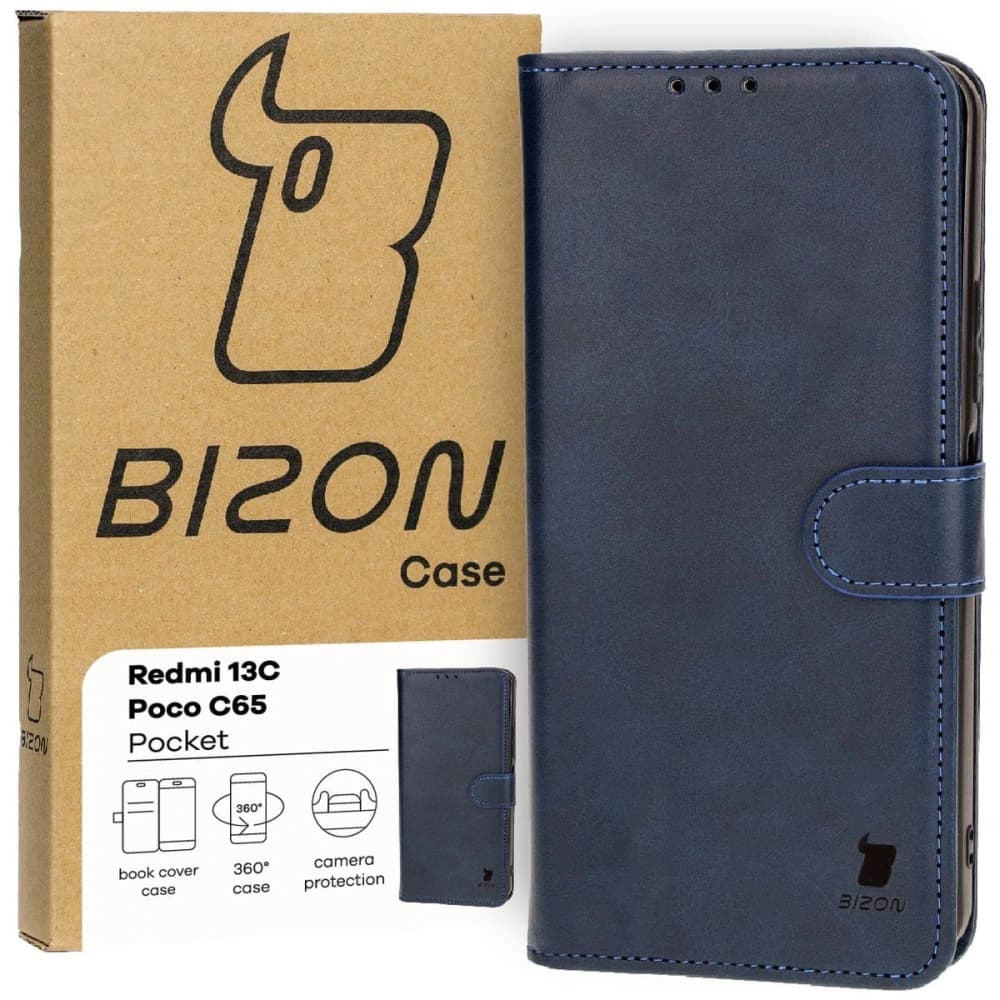 Bizon Case Pocket Xiaomi Redmi 13C / Xiaomi Poco C65 sötétkék - 1