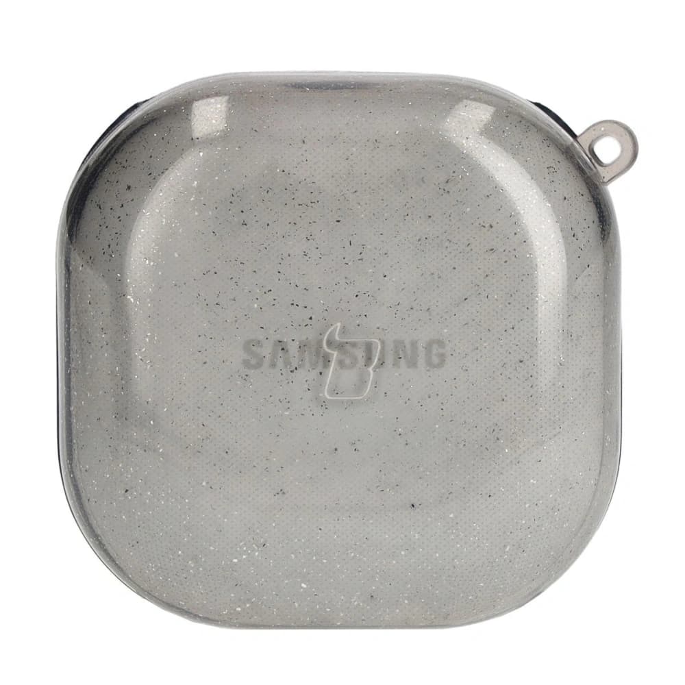 Bizon Case Kopfhörer Clear Samsung Galaxy Buds Live / Pro / Buds2 / Buds2 Pro / Buds FE schwarz-Glitzer - 2
