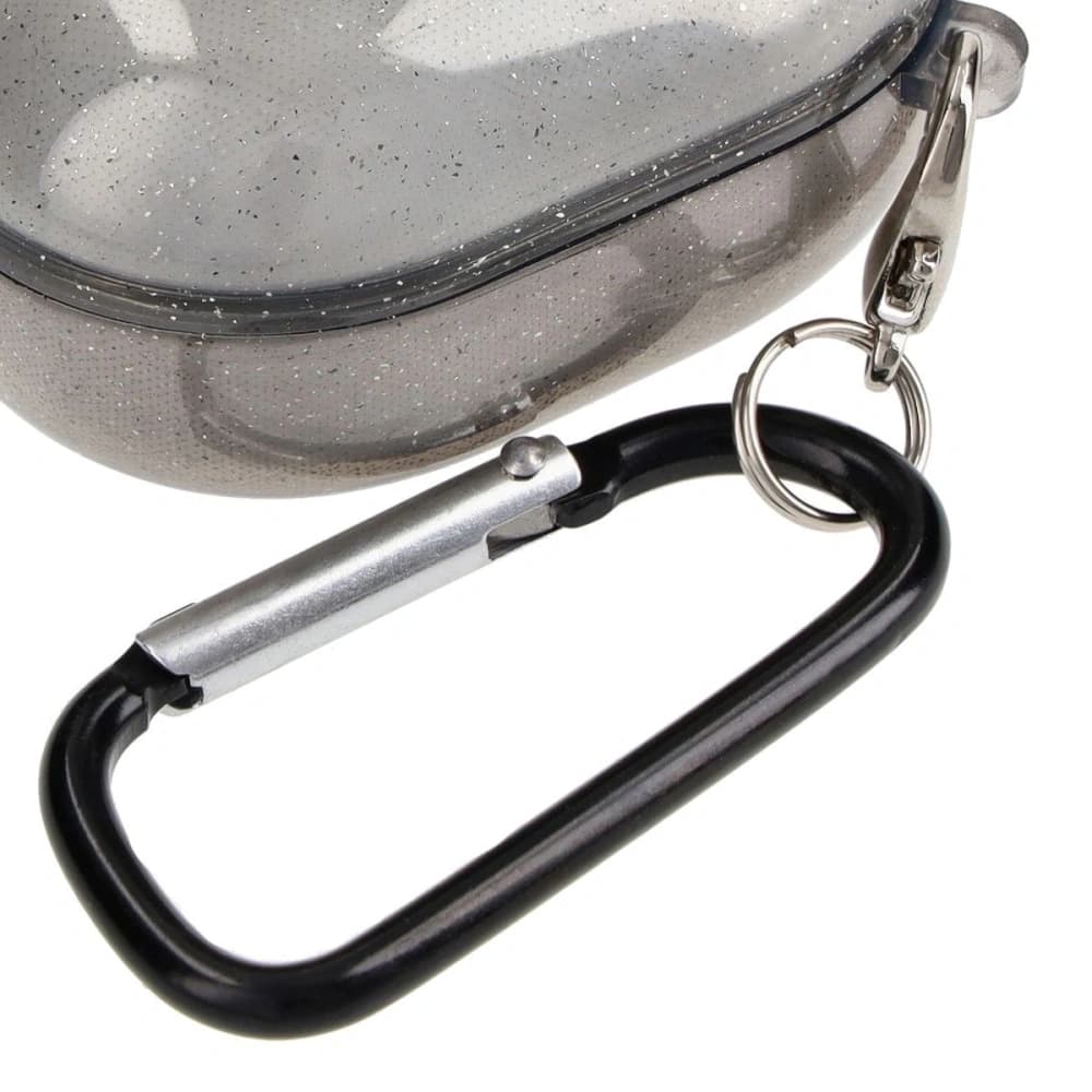 Bizon Case Kopfhörer Clear Samsung Galaxy Buds Live / Pro / Buds2 / Buds2 Pro / Buds FE schwarz-Glitzer - 5