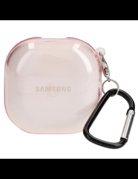 Bizon Case Headphone Clear Samsung Galaxy Buds Live / Pro / Buds2 / Buds2 Pro / Buds FE clear-pink