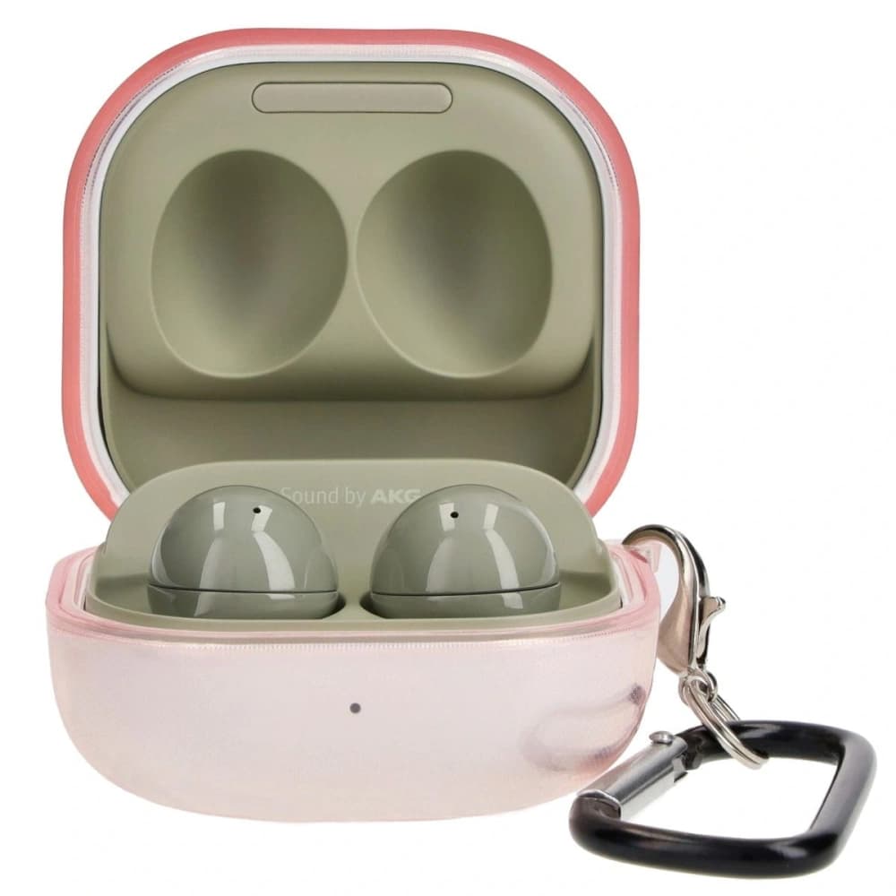 Bizon Case Kopfhörer Clear Samsung Galaxy Buds Live / Pro / Buds2 / Buds2 Pro / Buds FE klar-rosa - 3