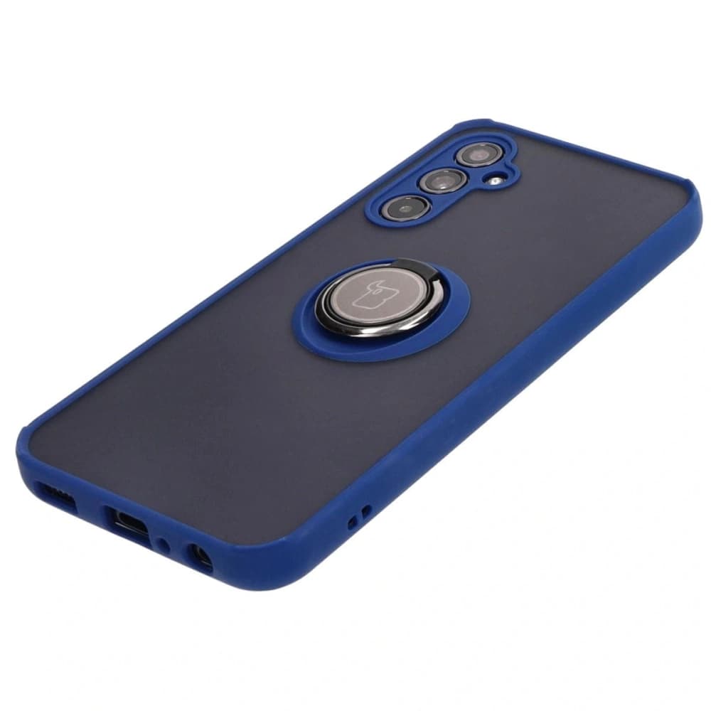 Bizon Case Hybrid Ring Samsung Galaxy M34 5G smoky with a navy blue frame - 3
