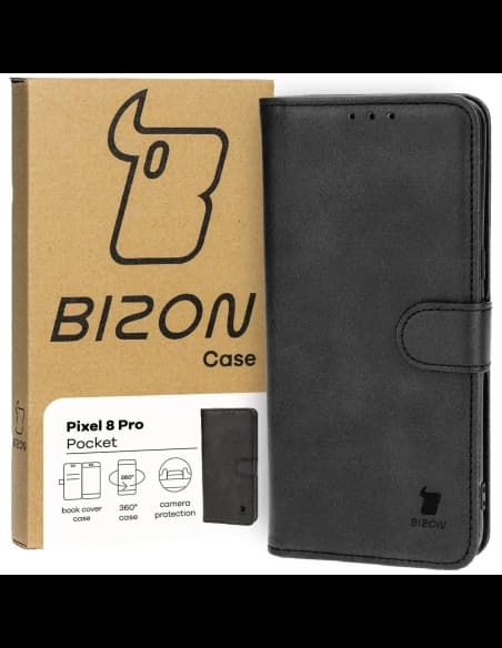 Etui z klapką Bizon Case Pocket do Google Pixel 8 Pro czarne