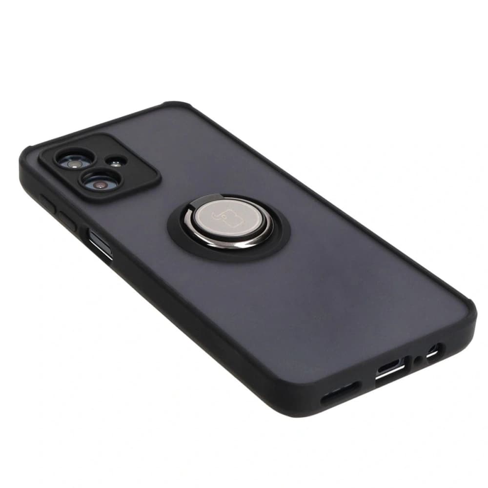 Bizon Case Hybrid Ring Motorola Moto G54 5G füstös színben, fekete kerettel - 4