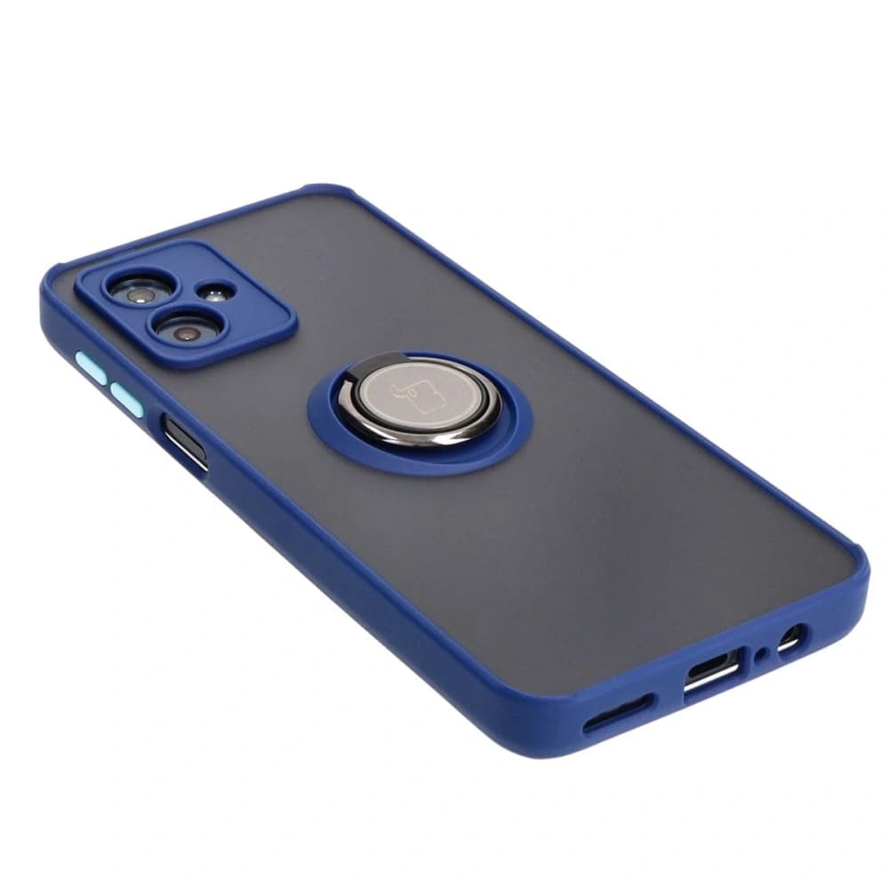 Bizon Case Hybrid Ring Motorola Moto G54 5G füstös színű, sötétkék kerettel - 4