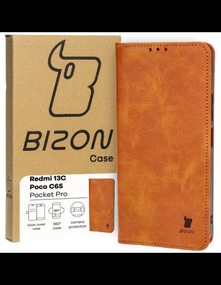 Bizon Case Pocket Pro Xiaomi Redmi 13C / Xiaomi Poco C65 braun