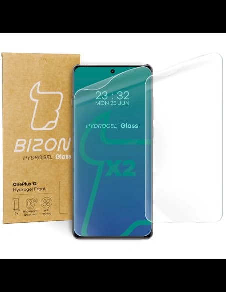 Bizon Glass Hydrogel Elöl OnePlus 12 [2 PACK]