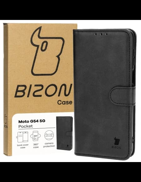 Bizon Case Pocket Motorola Moto G54 5G negru
